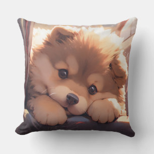 Puppy dog kawaii style cushion