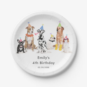 Puppy Dog Kids Birthday Party Paper Plate