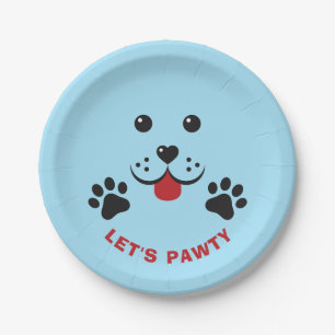 Puppy Dog Lets Pawty Birthday Boy Paper Plate