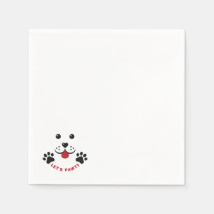 Puppy Dog Lets Pawty  Birthday Kid Napkin