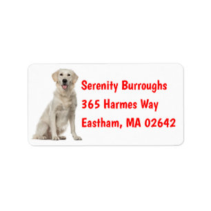 Puppy Dog Lover Cute Golden Retriever Label