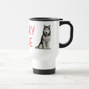 Puppy Dog Lover Cute Siberian Husky Travel Mug