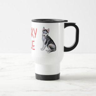 Puppy Dog Lover Cute Siberian Husky Travel Mug