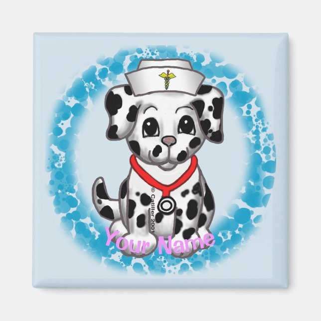 Puppy dog nurse  magnet (Front)
