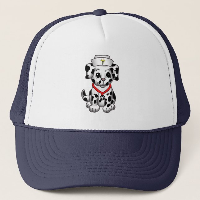 Puppy dog nurse  trucker hat (Front)
