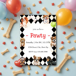 Puppy Dog Pawty Invitation