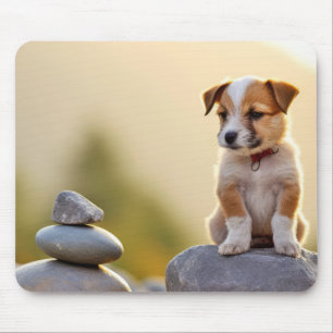 Puppy Dog Pet Animal Tranquil Peaceful Mouse Mat