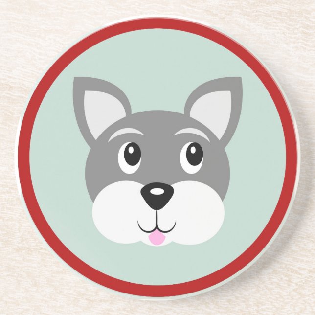 Puppy Dog Sandstone Coaster (Front)