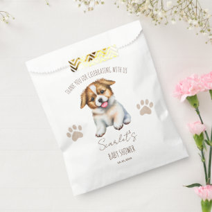 Puppy dog themed baby shower favors customized favour bags