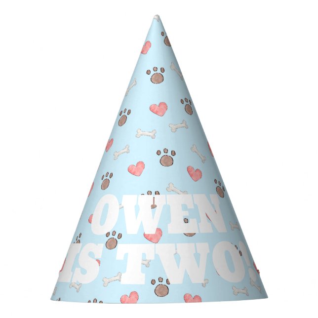 Puppy Dog Themed Birthday Party Hats (Front)