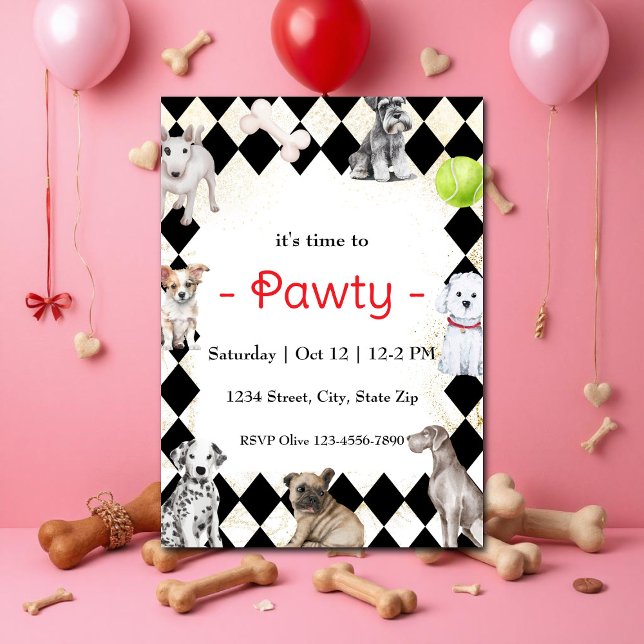 Puppy Dog Themed Party Invitation (Creator Uploaded)
