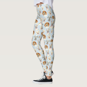 Puppy Dog Watercolor Pattern Leggings