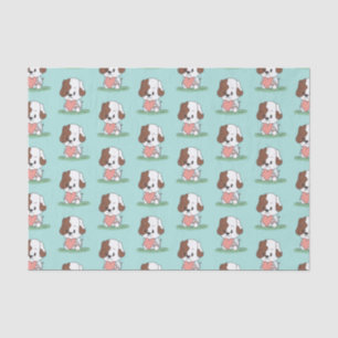 Puppy Dog With A Heart Tissue Paper