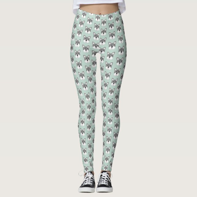 Puppy Dog Women's Leggings (Front)