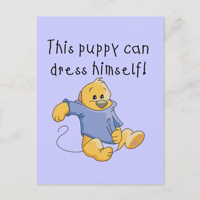 Puppy Dress Up Tshirts and Gifts Postcard (Front)