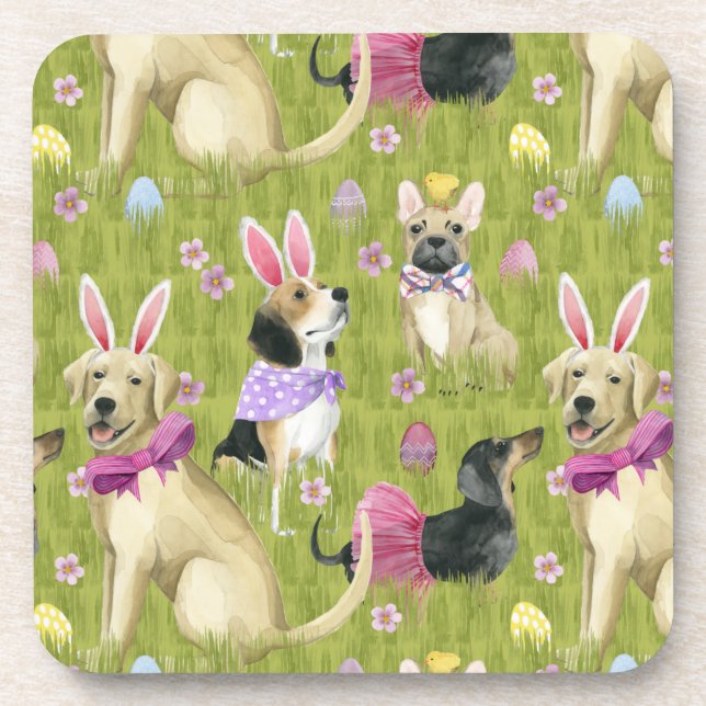Puppy Easter Collection Coaster (Front)