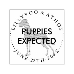 Puppy expectation announcing stamps Great Dane