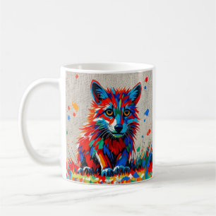 Puppy Expressive abstract animal art design Coffee Mug