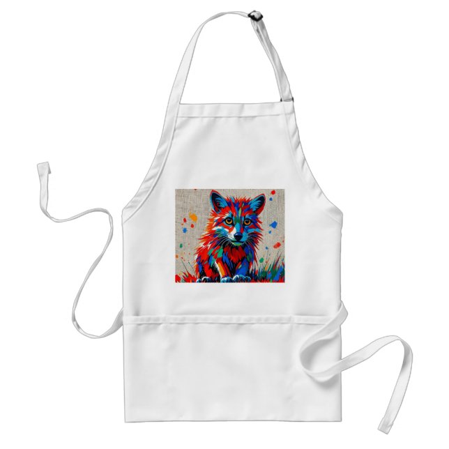 Puppy Expressive abstract animal art design Standard Apron (Front)