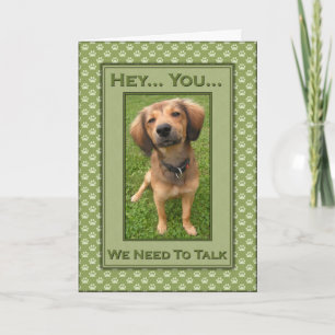 Puppy Eye Miss You Card
