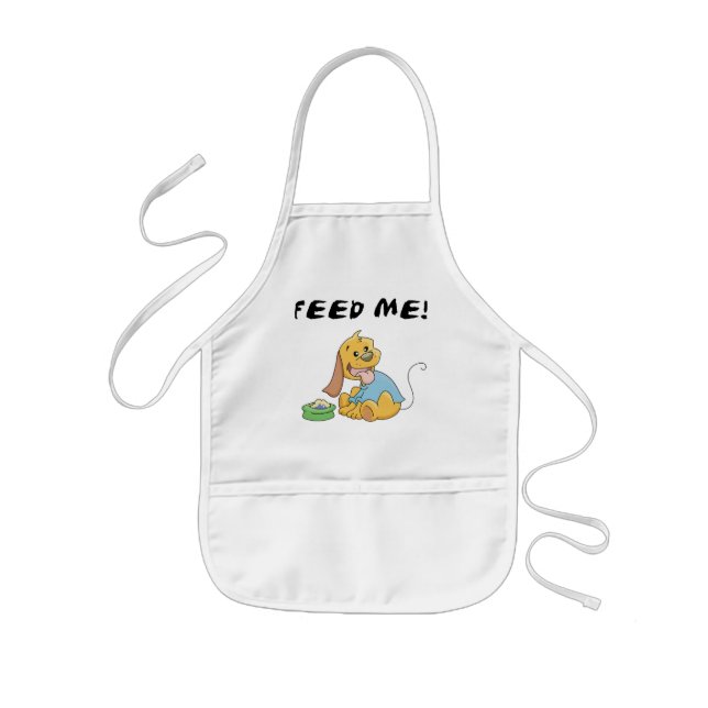 Puppy Feed Me Tshirts and Gifts Kids Apron (Front)