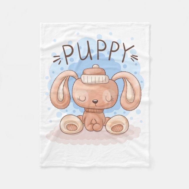 Puppy Fleece Blanket (Front)