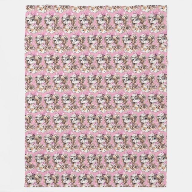 Puppy Fleece Blanket (Front)