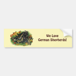 Puppy Garden Bumper Sticker
