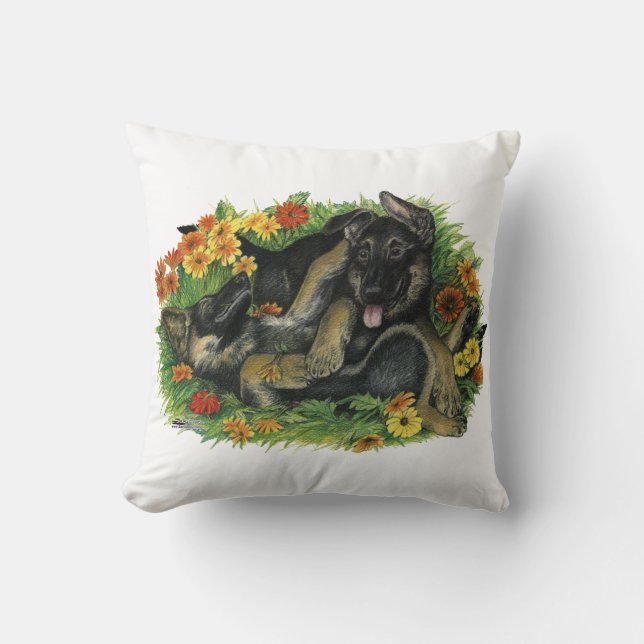 Puppy Garden Cushion (Front)