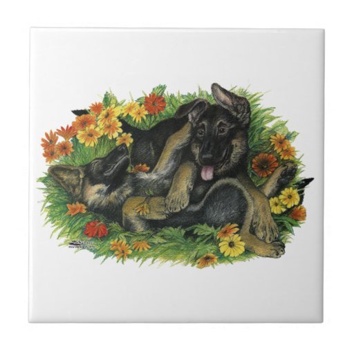 Image of Puppy Garden Tile