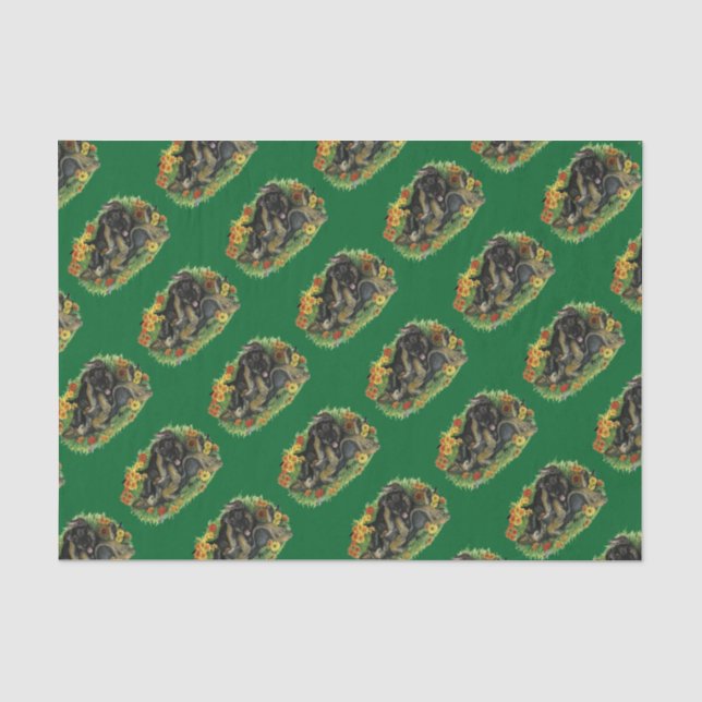 Puppy Garden Tissue Paper (Front)