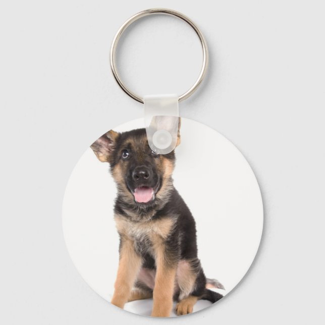 puppy German shepherd Key Ring (Front)