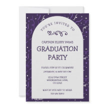 Puppy Graduation Party Deep Plum