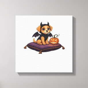 Puppy Halloween Classic T-Shirt Canvas Print