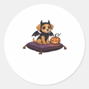 Puppy Halloween Classic T-Shirt Classic Round Sticker