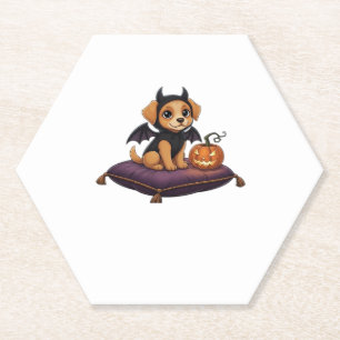 Puppy Halloween Classic T-Shirt Paper Coaster