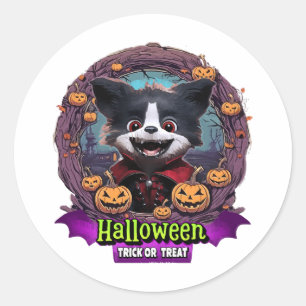 Puppy Halloween Costume Classic Round Sticker