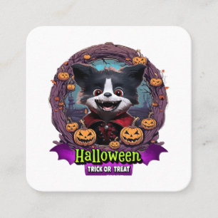 Puppy Halloween Costume Square Business Card