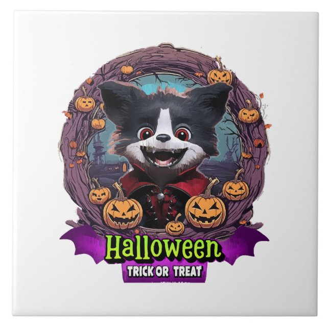 Puppy Halloween Costume Tile (Front)