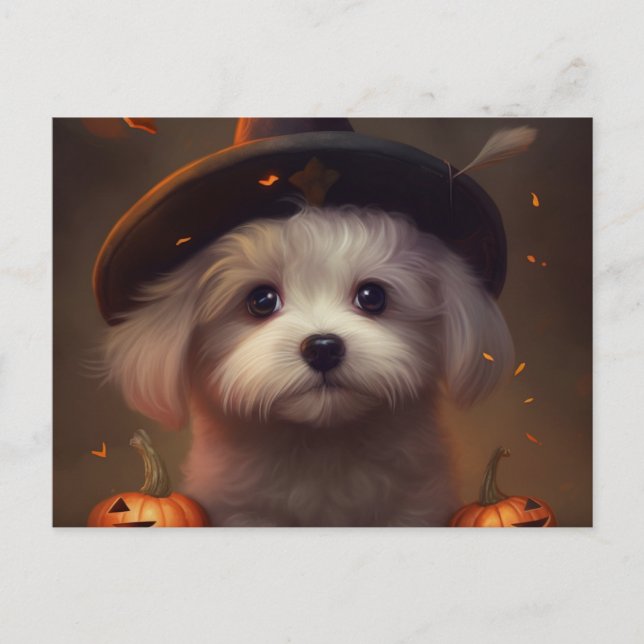 Puppy Halloween Postcards (Front)