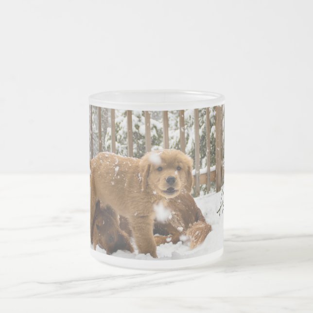 Puppy Holiday Christmas Mug - Golden Retriever  (Center)