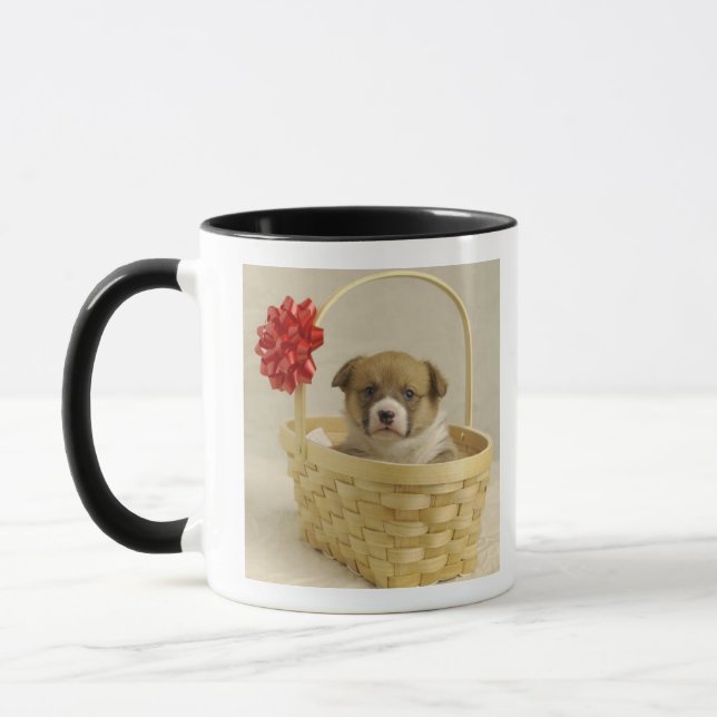 Puppy in a basket mug (Left)