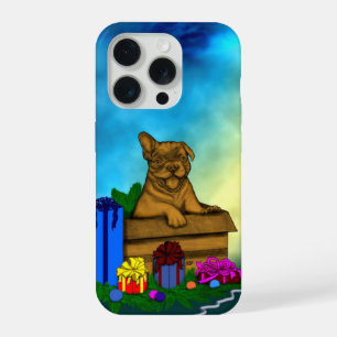 Puppy in A Box , Merry Xmas iPhone 15 Pro Case