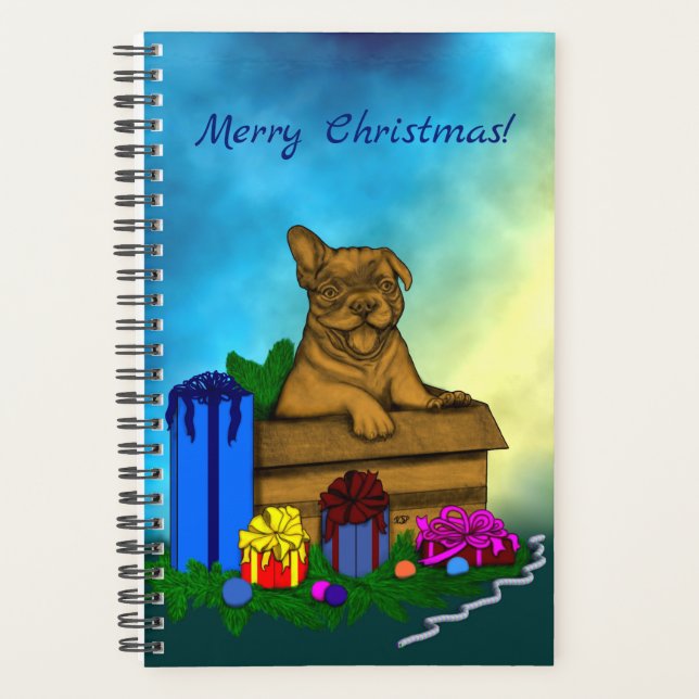 Puppy in A Box , Merry Xmas Planner (Front)