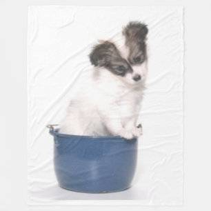 PUPPY in a CAN Fleece Blanket