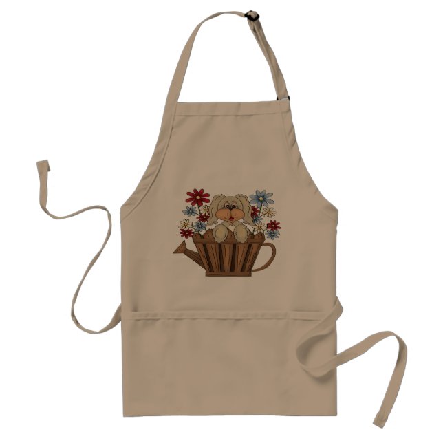Puppy In A Watering Can Apron (Front)