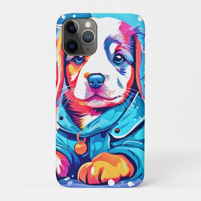 Puppy in Blue Coat Design Case-Mate iPhone Case (Back)