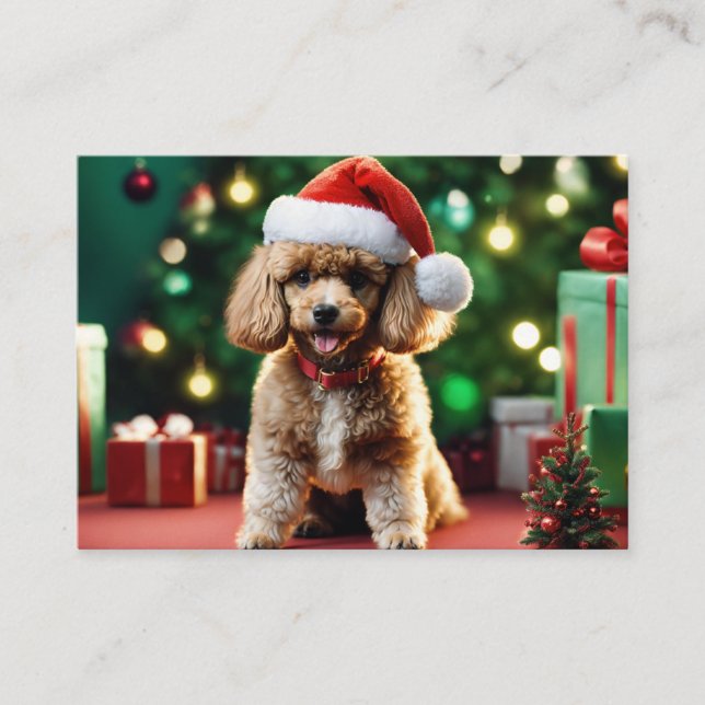 Puppy Joy Christmas and invitation Card  (Front)