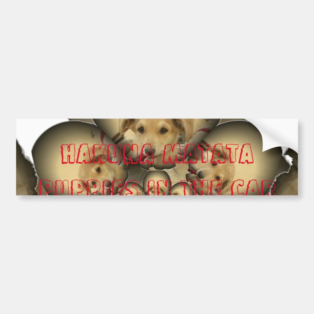 Puppy Kaleidoscope Art Print Bumper Sticker (Front)
