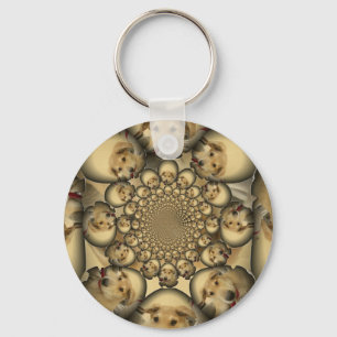 Puppy Kaleidoscope Art Print Key Ring